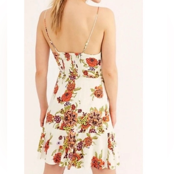 Free People Happy Heart Ruched Mini Dress Sz Sm - Picture 4 of 8